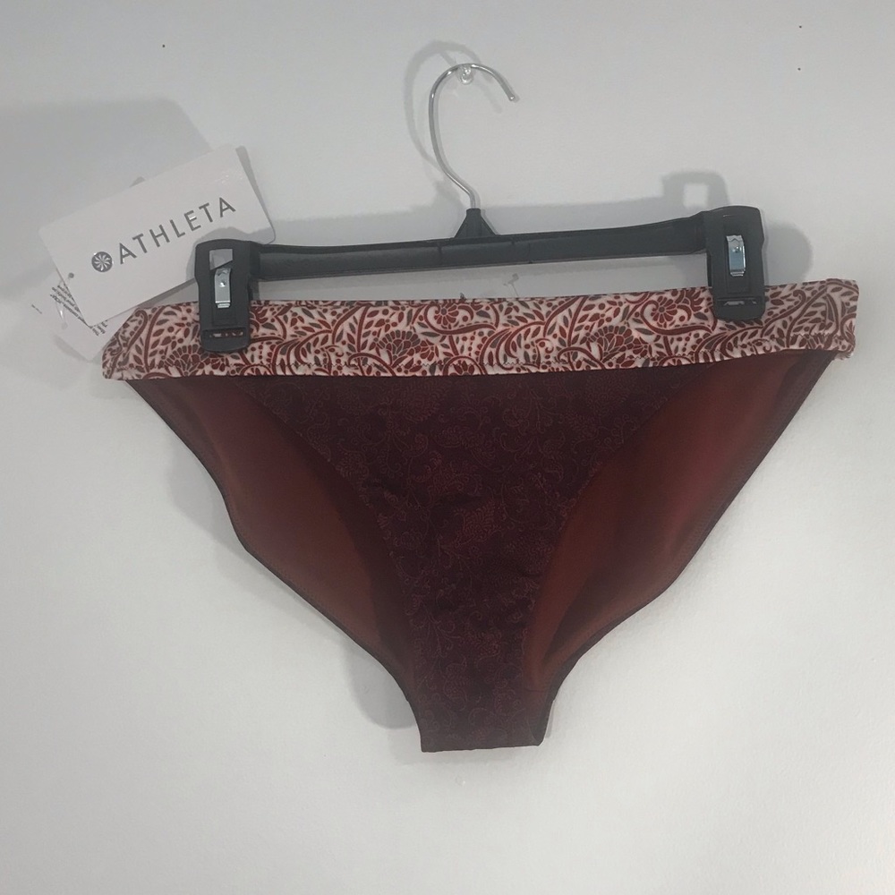 Athleta Aqualuxe Batik Bikini parsley Bottom XS